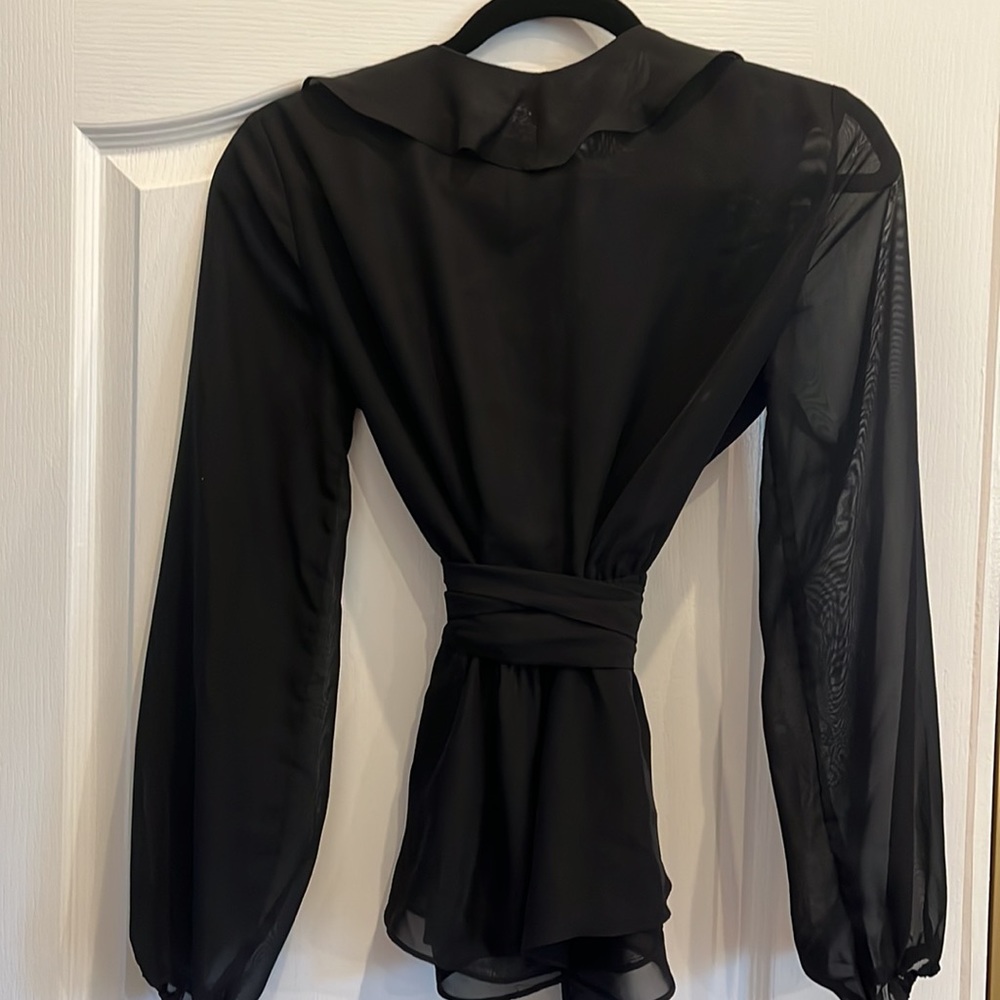 Max Studio Sheer, Ruffled Blouse - Picture 6 of 6